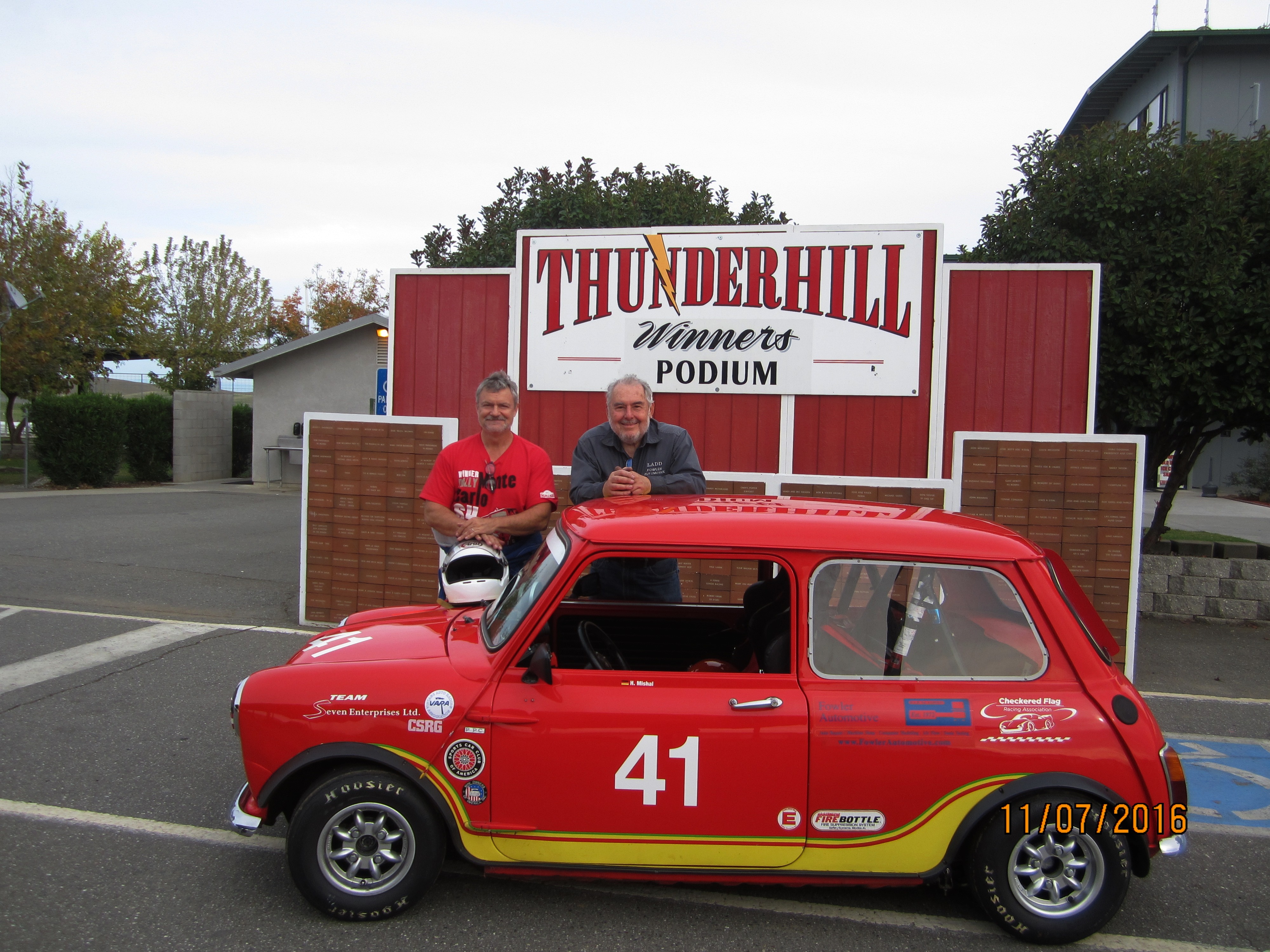 Holger & Ladd at winners podium Thunderhill