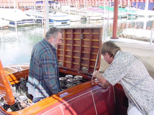 Ladd in engine compartment