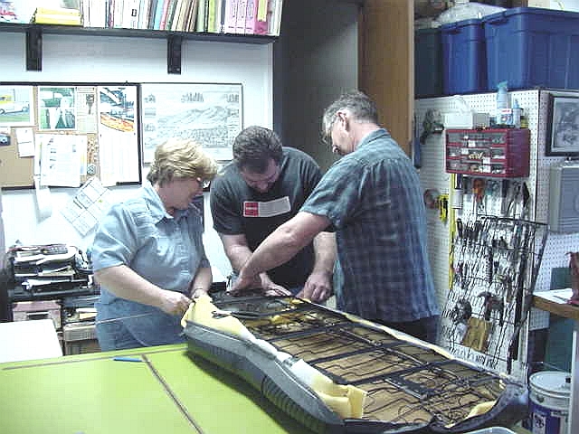 Steve and Margie assembling seat back